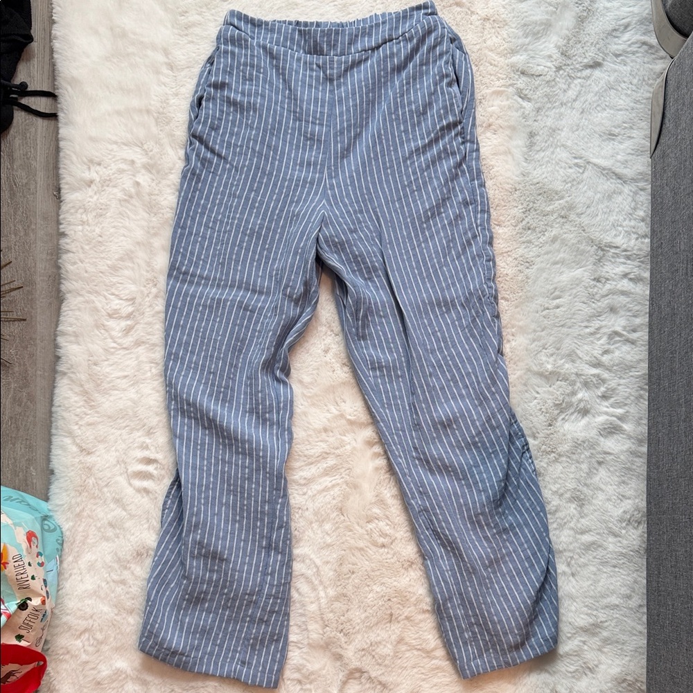 LuLus Blue Striped Flare Pants